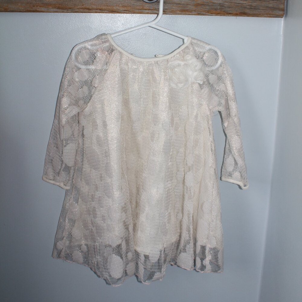 Pippa & Julie Size 3T Lace Dress Rose Gold